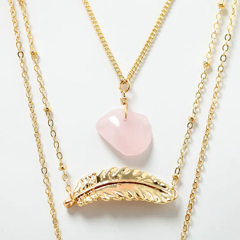 Minimalist Style Metal Leaf Pendant Jewelry