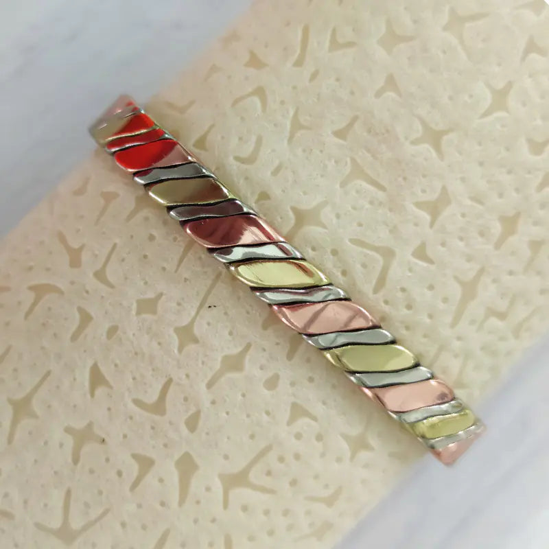 Women's Adjustable Copper Healing Bracelet in Rose Gold