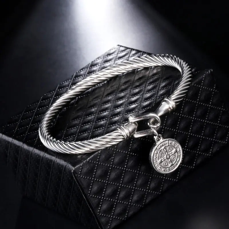Stainless Steel Religious Bangle Jewelry Ornament