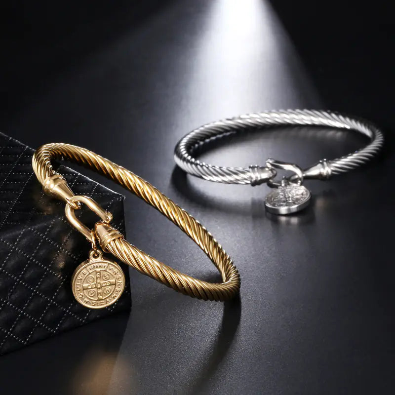 Stainless Steel Religious Bangle Jewelry Ornament