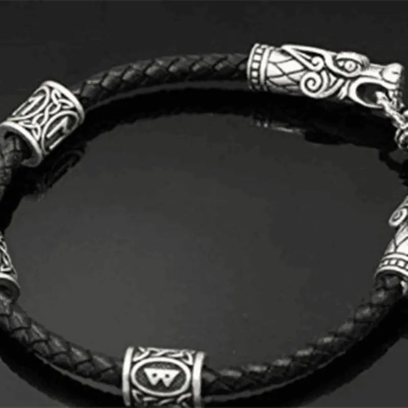 Dragon Head Real Leather Bracelet Jewelry