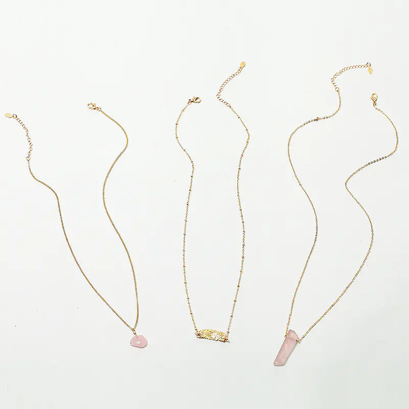 Minimalist Style Metal Leaf Pendant Jewelry