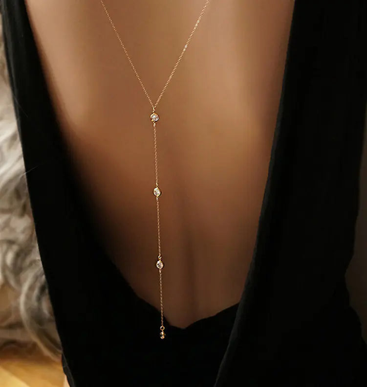 Crystal Body Chain and Necklace Jewelry
