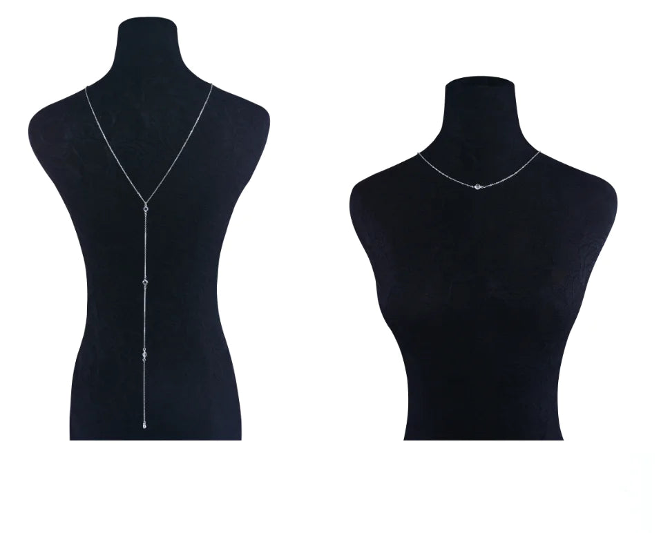 Crystal Body Chain and Necklace Jewelry