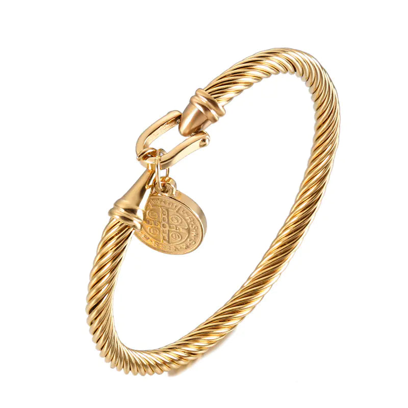 Stainless Steel Religious Bangle Jewelry Ornament