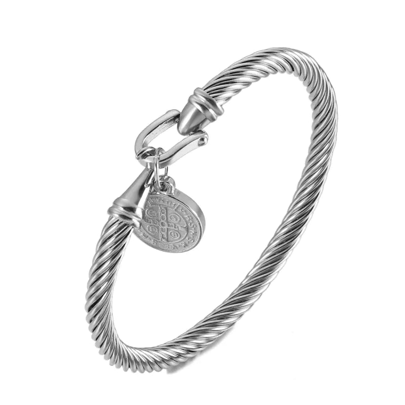 Stainless Steel Religious Bangle Jewelry Ornament